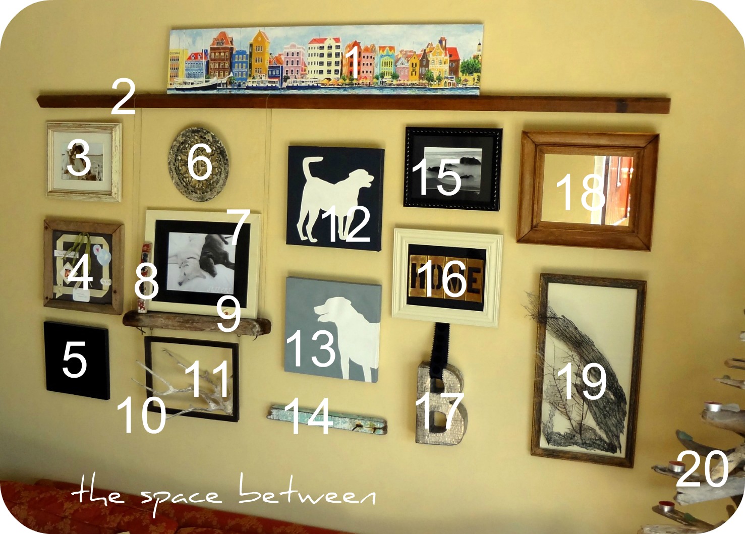 how to hang a {gallery wall} - the space between
